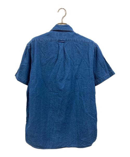 RALPH LAUREN（ラルフローレン）RALPH LAUREN (ラルフローレン) シアサッカーシャツ ネイビー サイズ:Mの古着・服飾アイテム