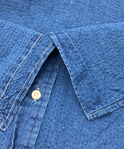 RALPH LAUREN（ラルフローレン）RALPH LAUREN (ラルフローレン) シアサッカーシャツ ネイビー サイズ:Mの古着・服飾アイテム