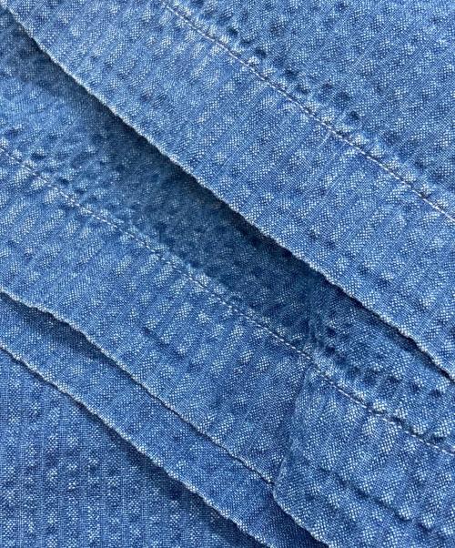 RALPH LAUREN（ラルフローレン）RALPH LAUREN (ラルフローレン) シアサッカーシャツ ネイビー サイズ:Mの古着・服飾アイテム