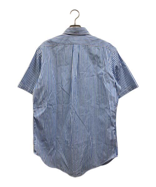RALPH LAUREN（ラルフローレン）RALPH LAUREN (ラルフローレン) 半袖ストライプシャツ ブルー×ホワイト サイズ:Ｍの古着・服飾アイテム