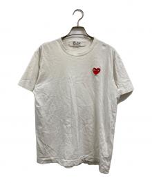 PLAY COMME des GARCONS（プレイコムデギャルソン）の古着「ハートワッペンTシャツ」｜ホワイト
