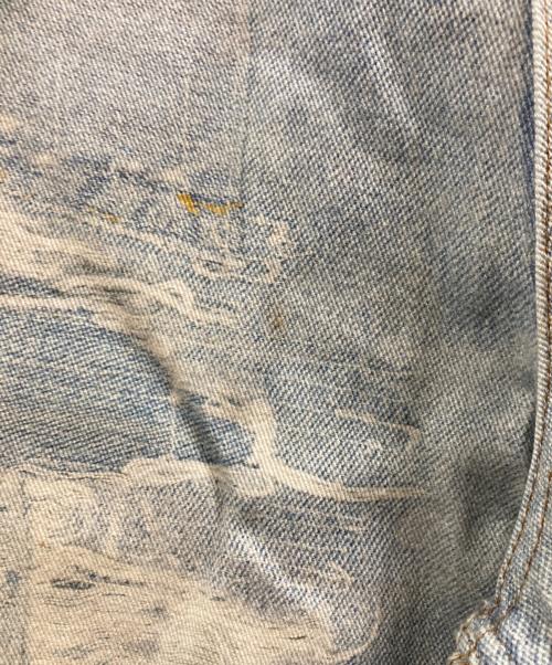 MAISON SPECIAL（メゾンスペシャル）MAISON SPECIAL (メゾンスペシャル) Trompel'oeil Remake Denim Print Wide Baggy Pants ブルー サイズ:1の古着・服飾アイテム