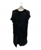YOHJI YAMAMOTOヨウジヤマモト）の古着「Knit WG Gather French Slv Po」｜ブラック