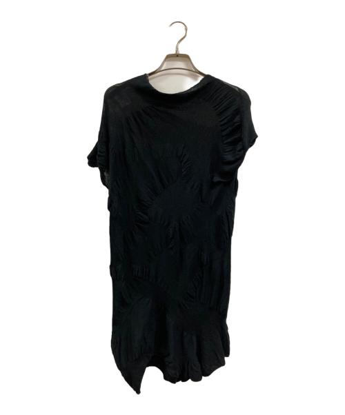 YOHJI YAMAMOTO（ヨウジヤマモト）YOHJI YAMAMOTO (ヨウジヤマモト) Knit WG Gather French Slv Po ブラック サイズ:2の古着・服飾アイテム
