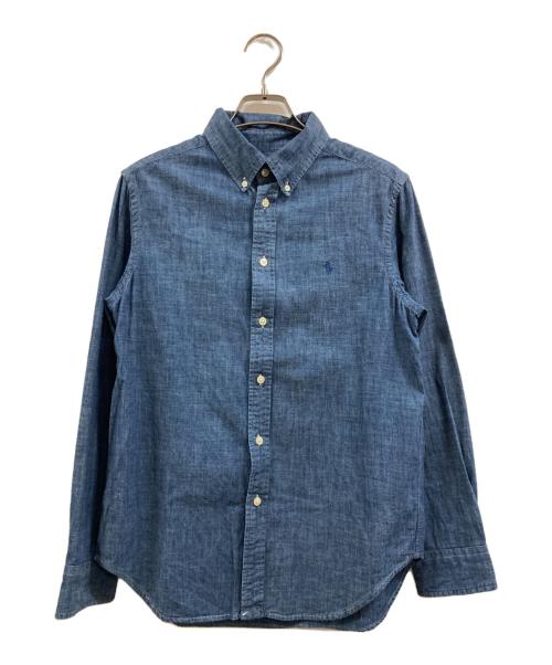 POLO RALPH LAUREN（ポロ・ラルフローレン）POLO RALPH LAUREN (ポロ・ラルフローレン) デニムボタンダウンシャツ ブルー サイズ:Ⅼの古着・服飾アイテム