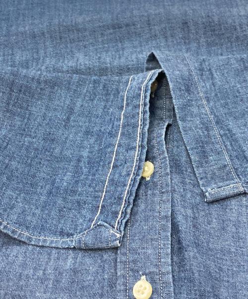 POLO RALPH LAUREN（ポロ・ラルフローレン）POLO RALPH LAUREN (ポロ・ラルフローレン) デニムボタンダウンシャツ ブルー サイズ:Ⅼの古着・服飾アイテム