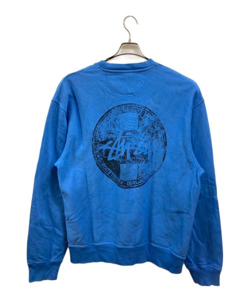 stussy（ステューシー）stussy (ステューシー) 8 Ball Crew Pigment Dyed ブルー サイズ:XLの古着・服飾アイテム