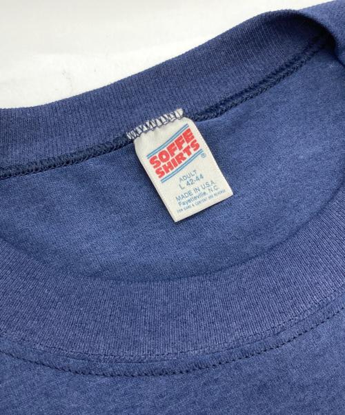 SOFFE（ソフィー）SOFFE (ソフィー) プリントTシャツ ネイビー サイズ:Ⅼの古着・服飾アイテム