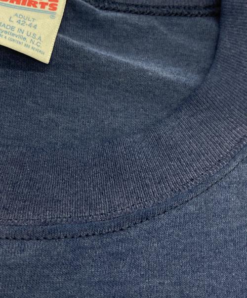 SOFFE（ソフィー）SOFFE (ソフィー) プリントTシャツ ネイビー サイズ:Ⅼの古着・服飾アイテム