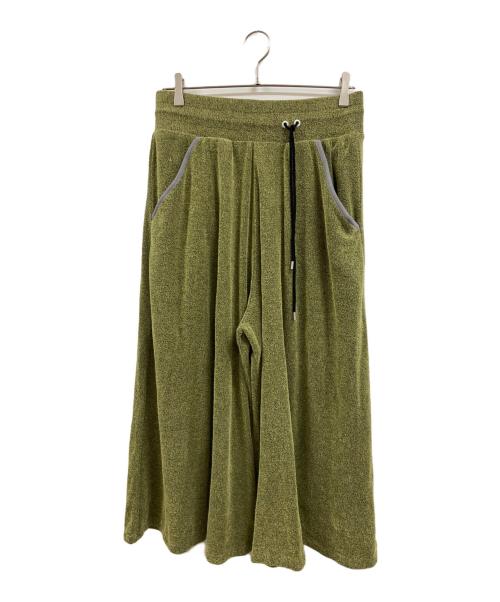 hatra（ハトラ）hatra (ハトラ) パイル地イージーパンツ イエロー サイズ:Ｍの古着・服飾アイテム