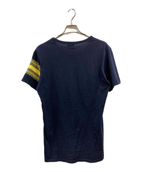 MIHARA YASUHIRO（ミハラヤスヒロ）MIHARA YASUHIRO (ミハラヤスヒロ) 切替カットソー ネイビー サイズ:48の古着・服飾アイテム