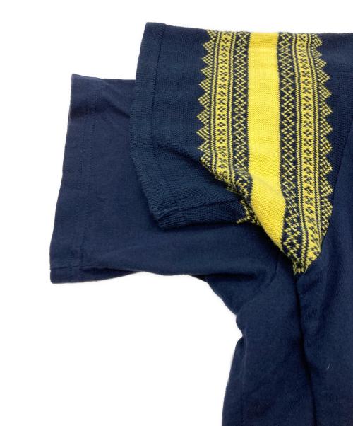MIHARA YASUHIRO（ミハラヤスヒロ）MIHARA YASUHIRO (ミハラヤスヒロ) 切替カットソー ネイビー サイズ:48の古着・服飾アイテム