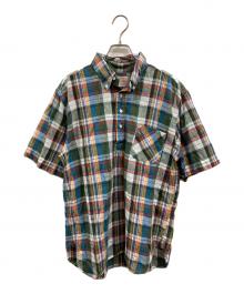 BONCOURA（ボンクラ）の古着「コットンリネンシャツ」｜グリーン×レッド