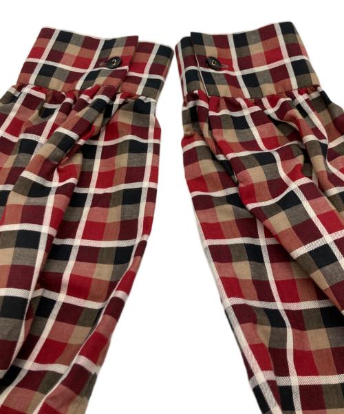 BLUE LABEL CRESTBRIDGE（ブルーレーベルクレストブリッジ）BLUE LABEL CRESTBRIDGE (ブルーレーベルクレストブリッジ) チェックブラウス レッド サイズ:Ｍの古着・服飾アイテム