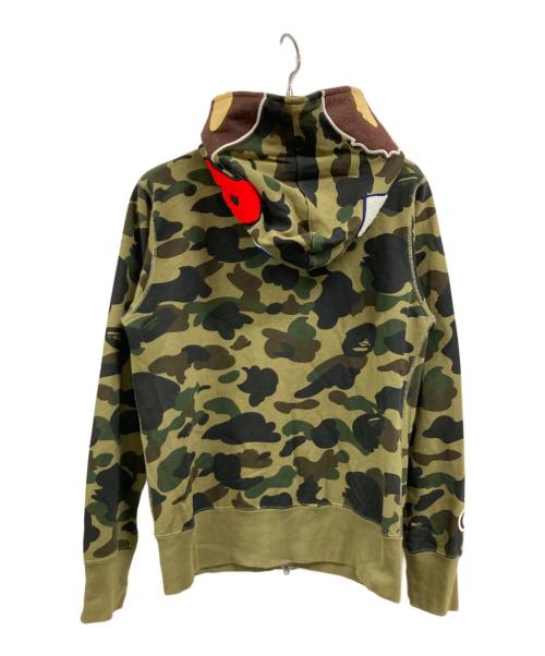 A BATHING APE（アベイシングエイプ）A BATHING APE (アベイシングエイプ) ABC CAMO 2ND APE FULL ZIP HOODIE ブラウン サイズ:Sの古着・服飾アイテム