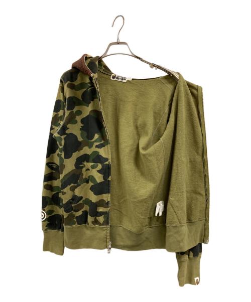A BATHING APE（アベイシングエイプ）A BATHING APE (アベイシングエイプ) ABC CAMO 2ND APE FULL ZIP HOODIE ブラウン サイズ:Sの古着・服飾アイテム