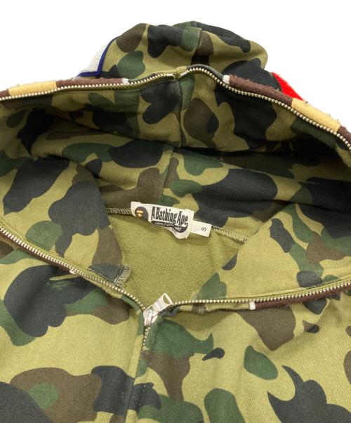 A BATHING APE（アベイシングエイプ）A BATHING APE (アベイシングエイプ) ABC CAMO 2ND APE FULL ZIP HOODIE ブラウン サイズ:Sの古着・服飾アイテム