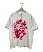 ）の古着「ABC Camo Rebuild Big Ape Head T-Shirt」｜ホワイト×ピンク