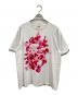 A BATHING APE（アベイシングエイプ）の古着「ABC Camo Rebuild Big Ape Head T-Shirt」｜ホワイト×ピンク