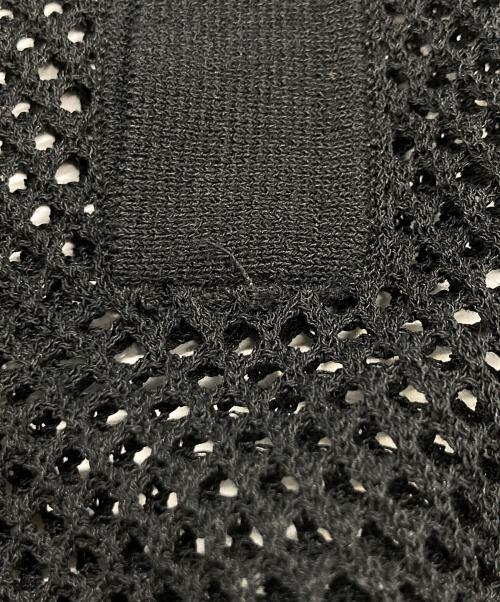 FRED PERRY（フレッドペリー）FRED PERRY (フレッドペリー) オープンニットポロシャツ ブラック サイズ:Lの古着・服飾アイテム