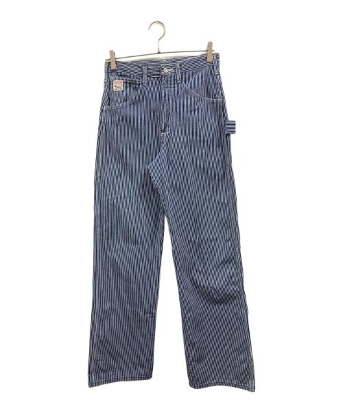Pointer（ポインター）Pointer (ポインター) ヒッコリーパンツ ブルー サイズ:W30（実寸76ｃｍ）の古着・服飾アイテム