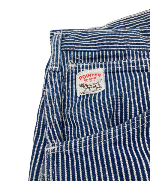 Pointer（ポインター）Pointer (ポインター) ヒッコリーパンツ ブルー サイズ:W30（実寸76ｃｍ）の古着・服飾アイテム