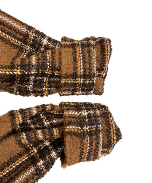 AFB（エーエフビー）AFB (エーエフビー) HOODED FLANNEL SHIRT ブラウン サイズ:Mの古着・服飾アイテム