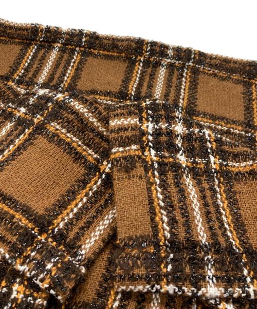 AFB（エーエフビー）AFB (エーエフビー) HOODED FLANNEL SHIRT ブラウン サイズ:Mの古着・服飾アイテム