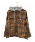 AFB（エーエフビー）の古着「HOODED FLANNEL SHIRT」｜ブラウン