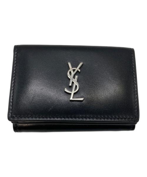 Saint Laurent Paris（サンローランパリ）Saint Laurent Paris (サンローランパリ) MONOGRAM TINY WALLET ブラックの古着・服飾アイテム