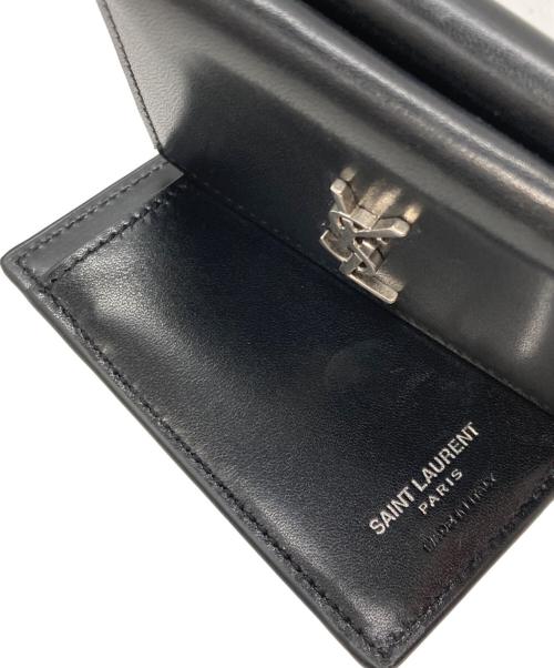 Saint Laurent Paris（サンローランパリ）Saint Laurent Paris (サンローランパリ) MONOGRAM TINY WALLET ブラックの古着・服飾アイテム