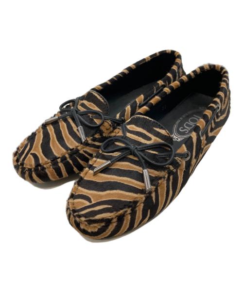 TOD'S（トッズ）TOD'S (トッズ) ドライビングシューズ ブラウン×ブラック サイズ:22.5cmの古着・服飾アイテム