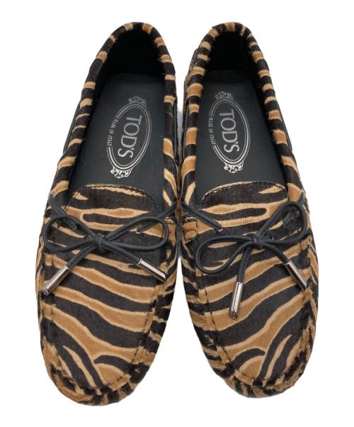TOD'S（トッズ）TOD'S (トッズ) ドライビングシューズ ブラウン×ブラック サイズ:22.5cmの古着・服飾アイテム
