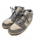NIKEナイキ）の古着「E "CoconuAir Jordan 1 Mid St Milk/Particle Grey"」｜アイボリー×グレー