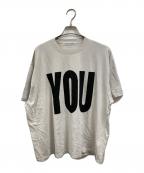 KATHARINE HAMNETTキャサリンハムネット）の古着「YOU Tシャツ」｜ベージュ