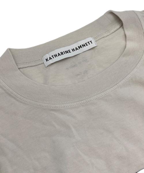 KATHARINE HAMNETT（キャサリンハムネット）KATHARINE HAMNETT (キャサリンハムネット) YOU Tシャツ ベージュ サイズ:Freeの古着・服飾アイテム