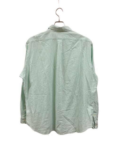 RALPH LAUREN（ラルフローレン）RALPH LAUREN (ラルフローレン) シアサッカーボタンダウンシャツ グリーン サイズ:XLの古着・服飾アイテム
