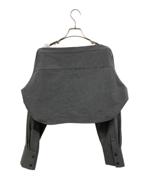 Adam et Rope（アダム エ ロペ）Adam et Rope (アダム エ ロペ) マルチWAYレイヤードシャツスカート グレー サイズ:36の古着・服飾アイテム