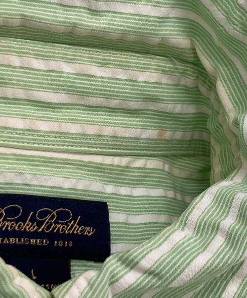 BROOKS BROTHERS（ブルックスブラザーズ）BROOKS BROTHERS (ブルックスブラザーズ) シアサッカー半袖シャツ グリーン サイズ:Ⅼの古着・服飾アイテム
