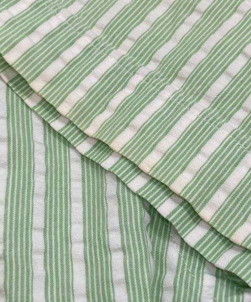 BROOKS BROTHERS（ブルックスブラザーズ）BROOKS BROTHERS (ブルックスブラザーズ) シアサッカー半袖シャツ グリーン サイズ:Ⅼの古着・服飾アイテム