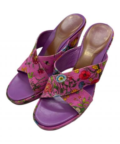 中古・古着通販】GUCCI (グッチ) フローラクロスストラップサンダル