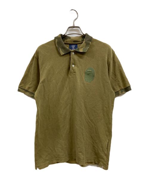 A BATHING APE（アベイシングエイプ）A BATHING APE (アベイシングエイプ) ポロシャツ オリーブ サイズ:Mの古着・服飾アイテム