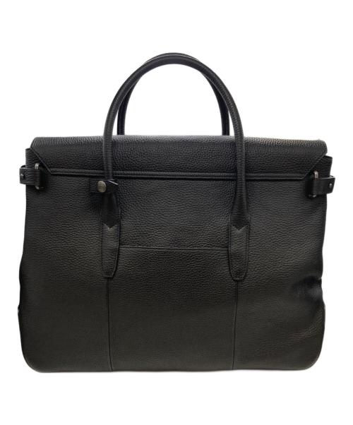 HERGOPOCH（エルゴポック）HERGOPOCH (エルゴポック) エンボスレザーフラップトートバッグ ブラックの古着・服飾アイテム