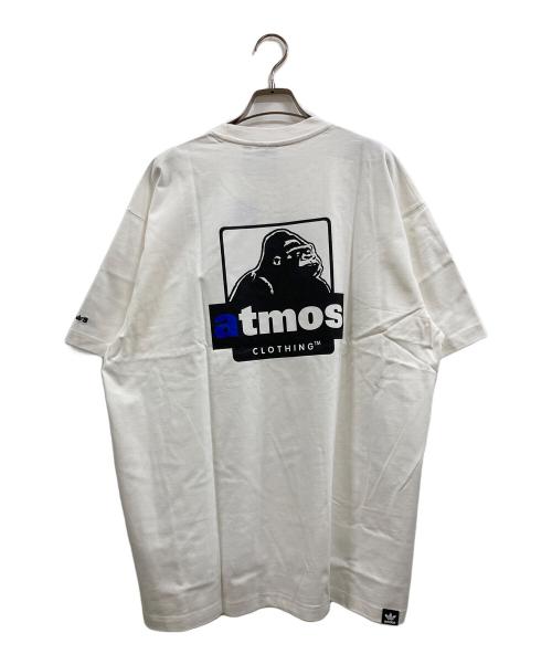 adidas（アディダス）adidas (アディダス) X-LARGE (エクストララージ) atmos (アトモス) プリントTシャツ ホワイト サイズ:3XO 未使用品の古着・服飾アイテム