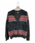 stussy（ステューシー）の古着「Stripe Shaggy Cardigan」｜ブラック