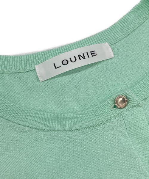 LOUNIE（ルーニー）LOUNIE (ルーニー) メタルボタン天竺クルーニットカーディガン グリーン サイズ:FREEの古着・服飾アイテム