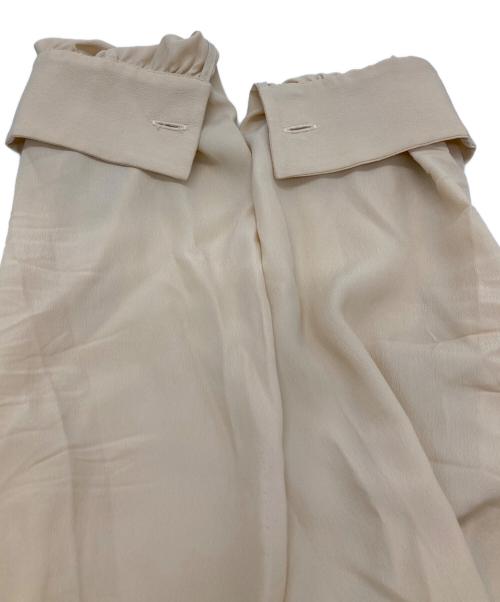CELINE（セリーヌ）CELINE (セリーヌ) レースディテールブラウス ベージュ サイズ:34の古着・服飾アイテム
