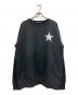 SOPHNET.（ソフネット）の古着「STAR PATCHED CREWNECK SWEAT」｜ブラック