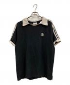 adidasアディダス）の古着「WAFFLE SHORT SLEEVE POLO」｜ブラック