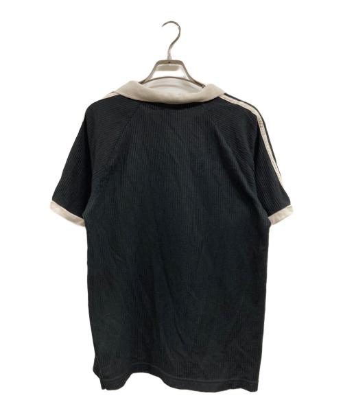 adidas（アディダス）adidas (アディダス) WAFFLE SHORT SLEEVE POLO ブラック サイズ:Mの古着・服飾アイテム